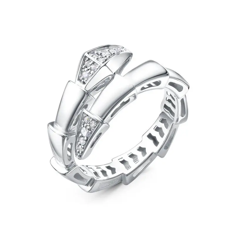 Кольцо декоративное из белого золота