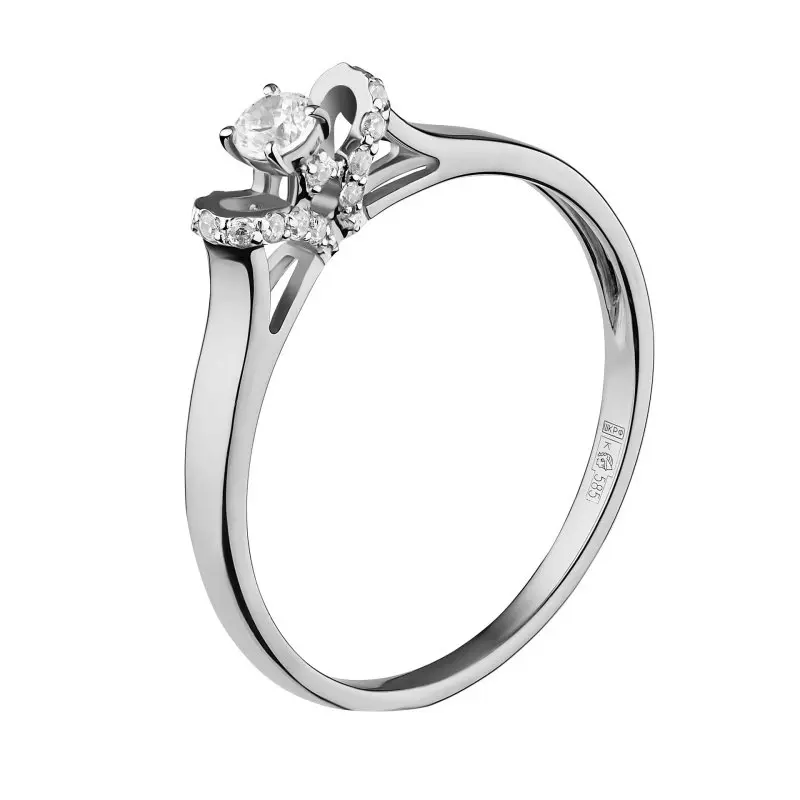 Кольцо декоративное из белого золота