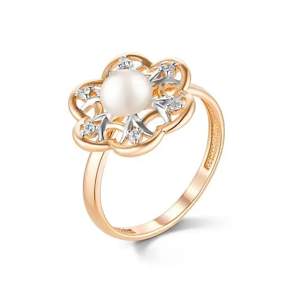 Кольцо декоративное из красного золота