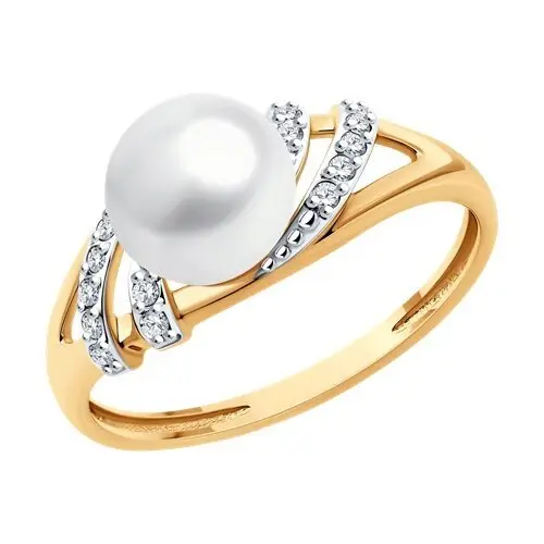 Кольцо декоративное из красного золота