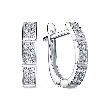 Серьги с английским замком из серебра
