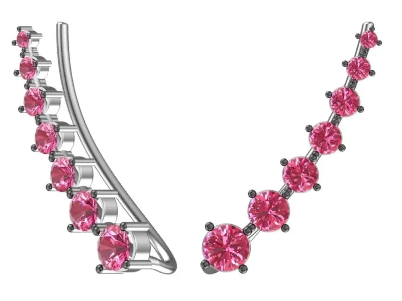 Серьги зажимы из серебра