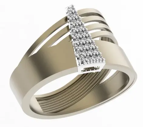 Кольцо декоративное из красного золота