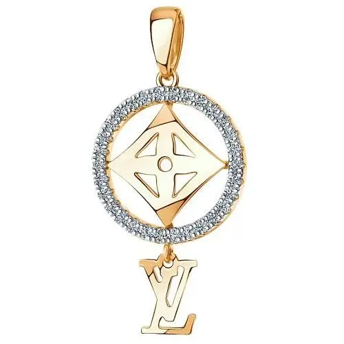 Подвеска декоративная из красного золота