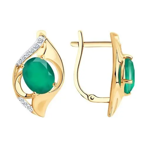 Серьги с английским замком из красного золота