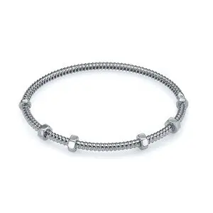 Браслет жесткий из белого золота