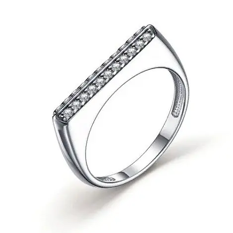 Кольцо декоративное из серебра вид 1