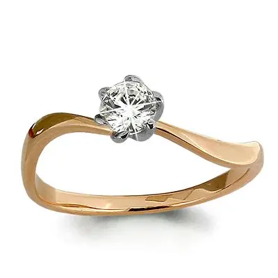 Кольцо декоративное из красного золота