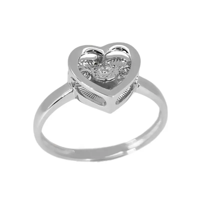 Кольцо декоративное из белого золота