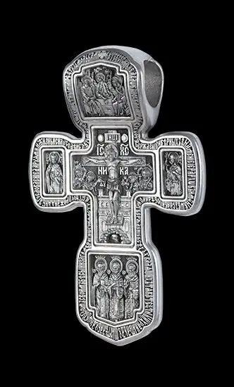 Подвеска крест из серебра