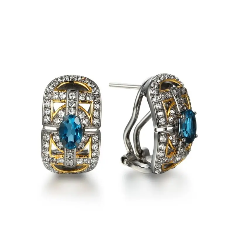 Серьги с английским замком из серебра