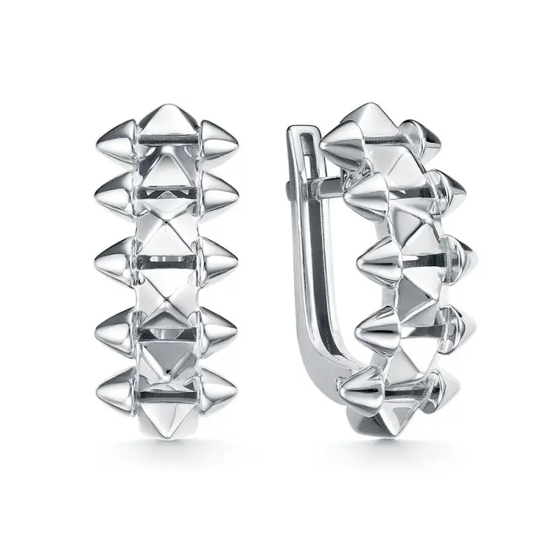 Серьги с английским замком из серебра