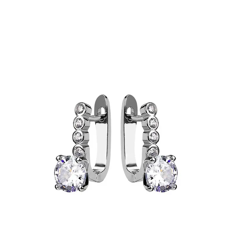 Серьги с английским замком из серебра