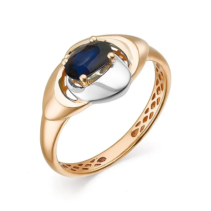 Кольцо декоративное из комбинированного золота