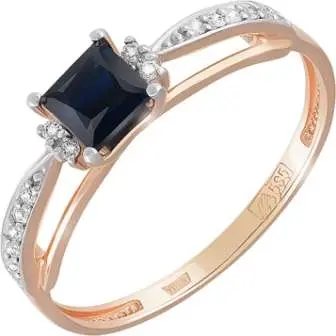 Кольцо декоративное из комбинированного золота