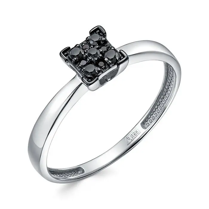 Кольцо декоративное из белого золота