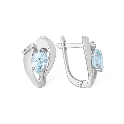 Серьги с английским замком из серебра