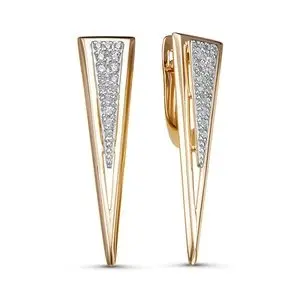 Серьги с английским замком из красного золота