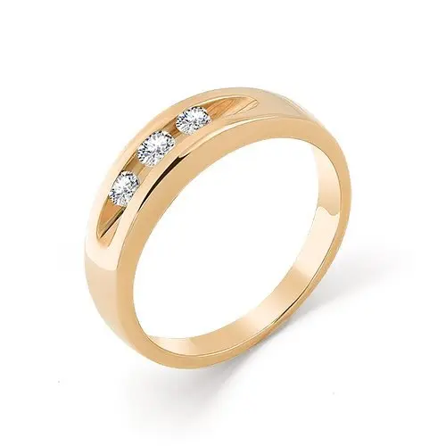 Кольцо декоративное из красного золота вид 1