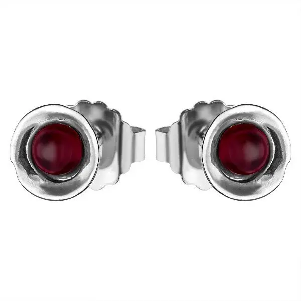 Серьги пуссеты из серебра