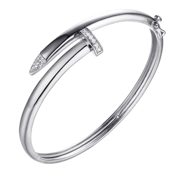 Браслет жесткий из серебра