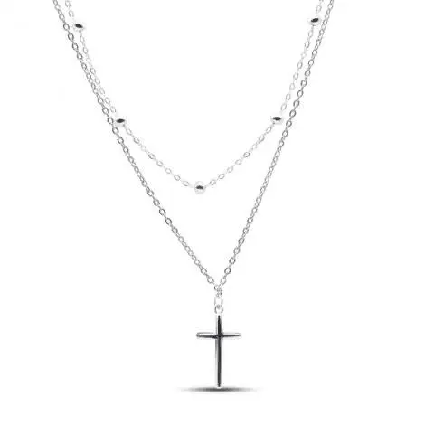 Цепь колье из серебра вид 1