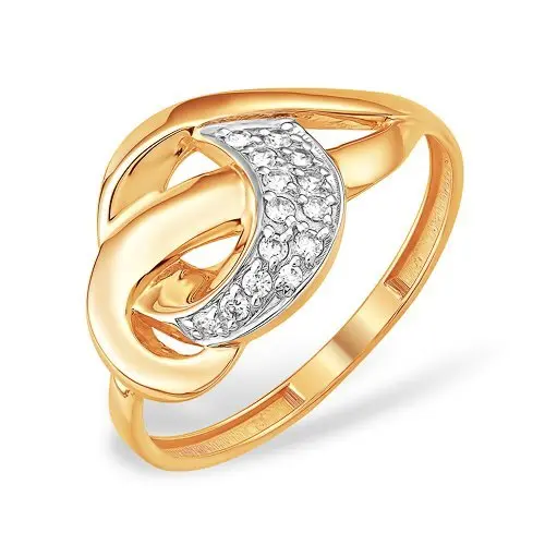 Кольцо декоративное из красного золота