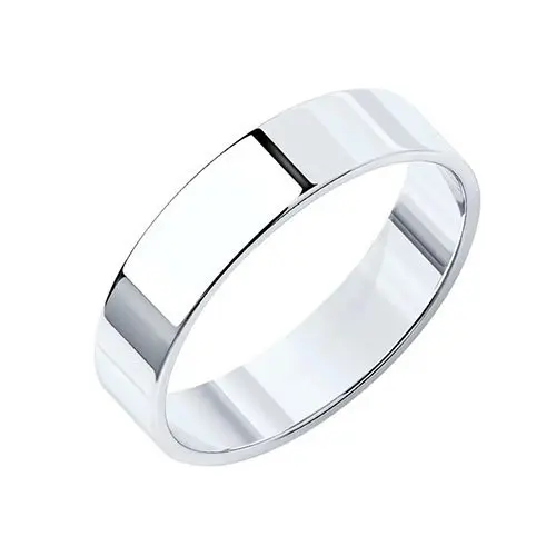 Кольцо обручальное из белого золота