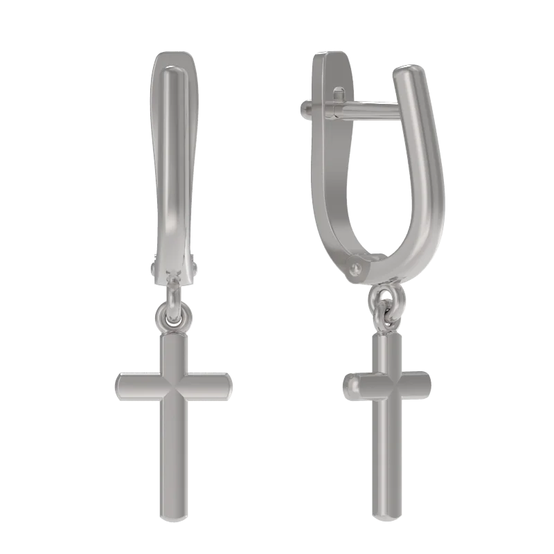 Серьги подвесные из серебра