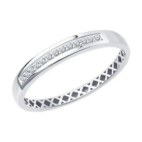 Кольцо декоративное из белого золота