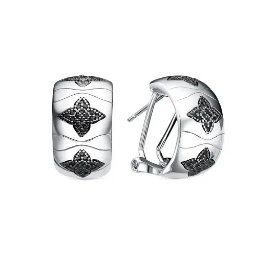 Серьги с английским замком из серебра