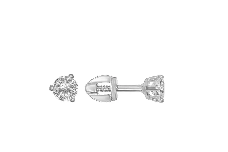 Серьги пуссеты из серебра