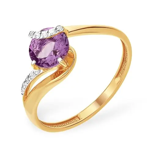 Кольцо декоративное из красного золота