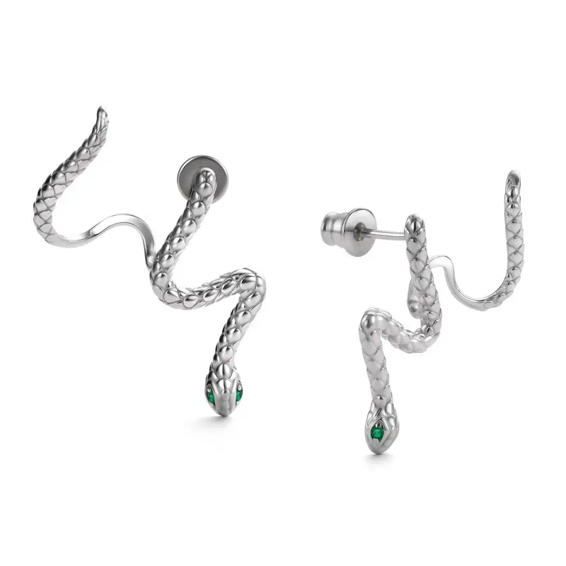 Серьги пуссеты из серебра