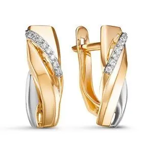 Серьги с английским замком из красного золота