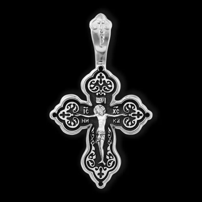 Подвеска крест из серебра