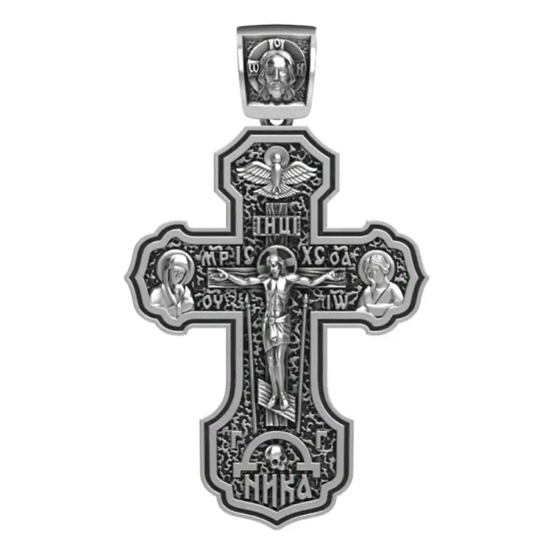 Подвеска крест из серебра