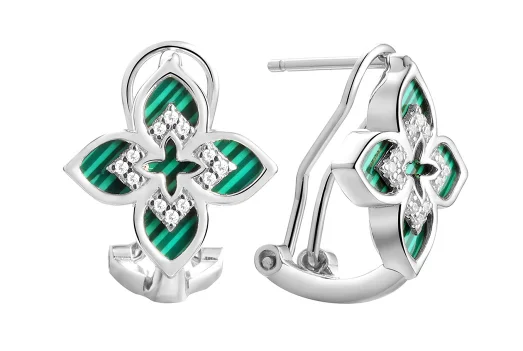 Серьги с английским замком из серебра