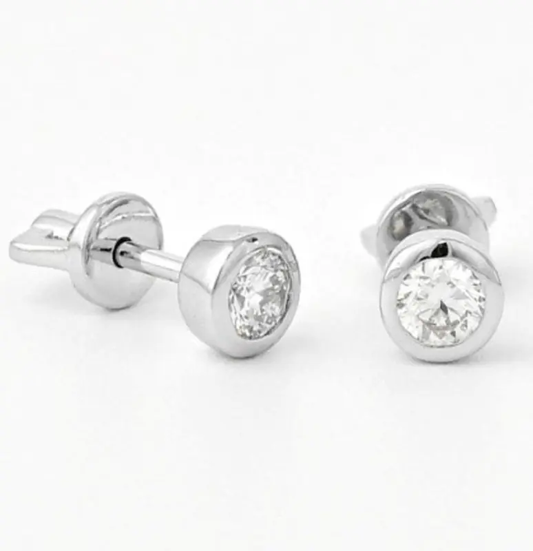 Серьги пуссеты из серебра