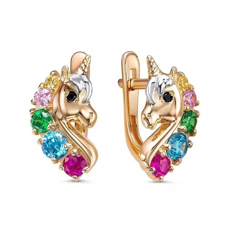 Серьги детские из красного золота