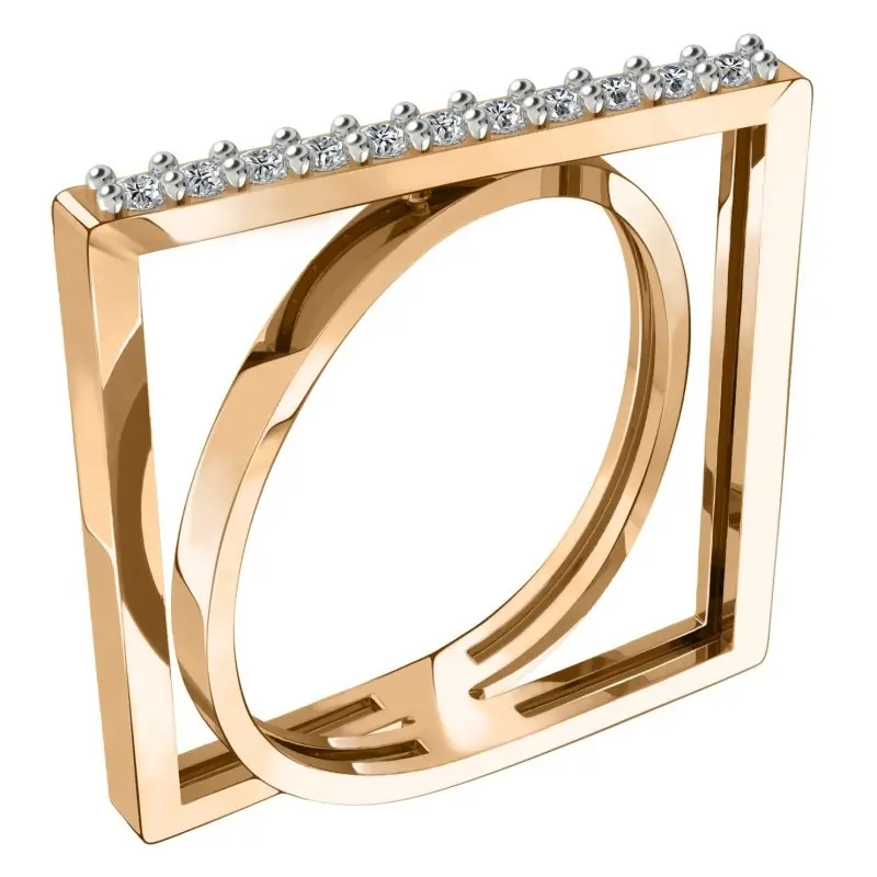 Кольцо декоративное из красного золота