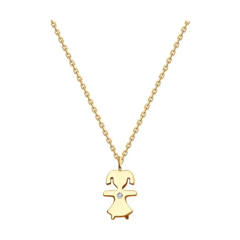 Цепь колье из красного золота