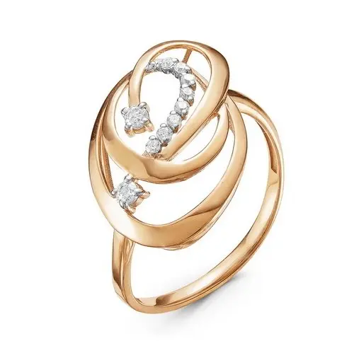 Кольцо декоративное из красного золота