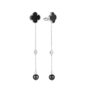 Серьги подвесные из серебра