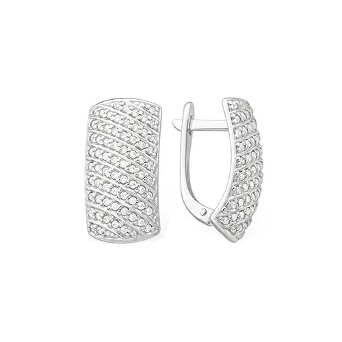 Серьги с английским замком из серебра