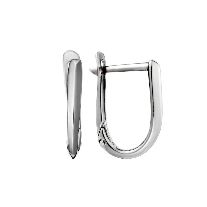 Серьги с английским замком из серебра