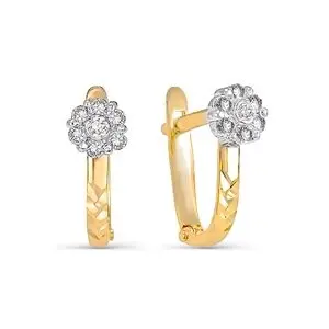 Серьги детские из красного золота
