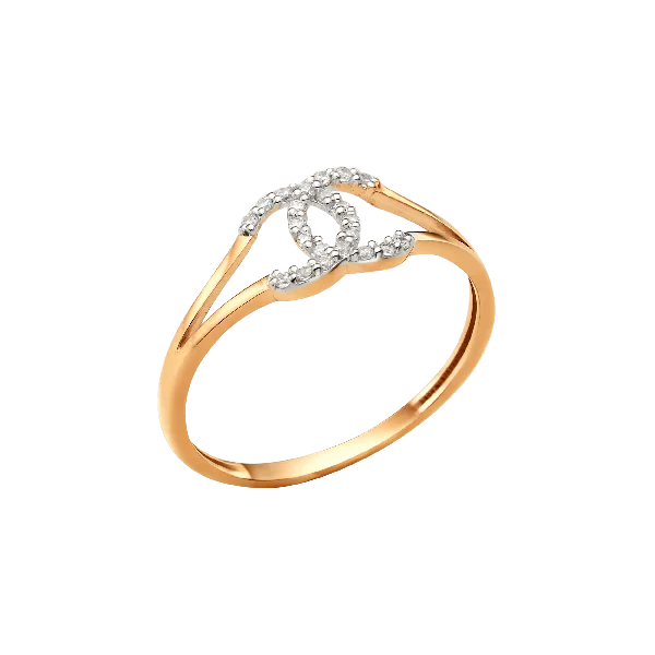 Кольцо декоративное из красного золота