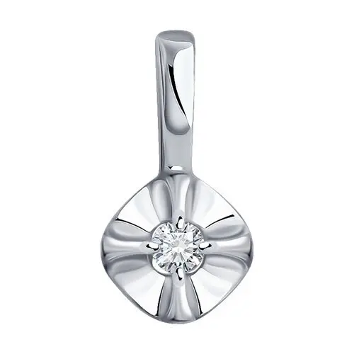 Подвеска декоративная из белого золота