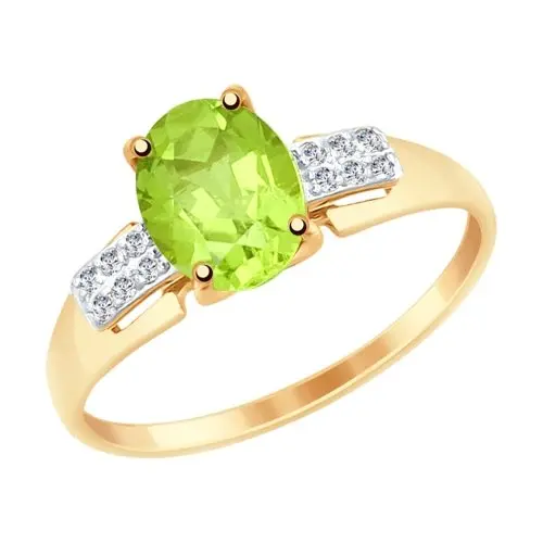 Кольцо декоративное из красного золота